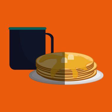 Kahvaltı tasarım, vektör çizim