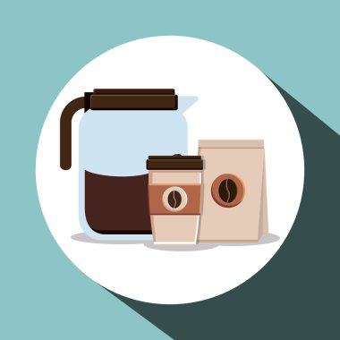 Coffee shop tasarım, vektör çizim