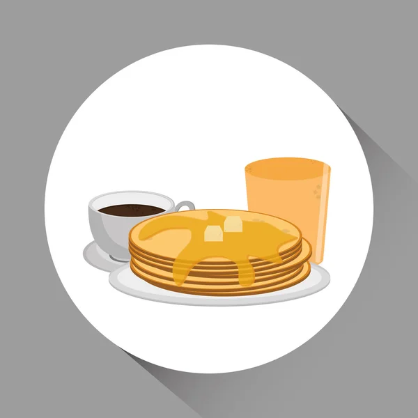 Kahvaltı simgesi tasarım, vektör çizim — Stok Vektör