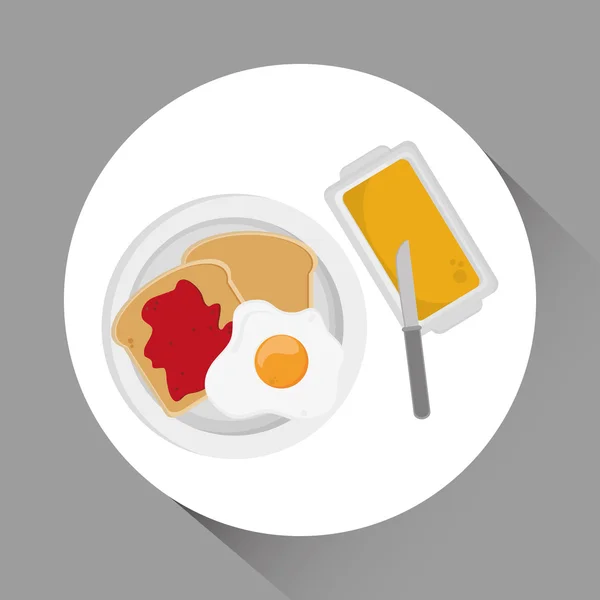 Frukost ikon design, vektor illustration — Stock vektor