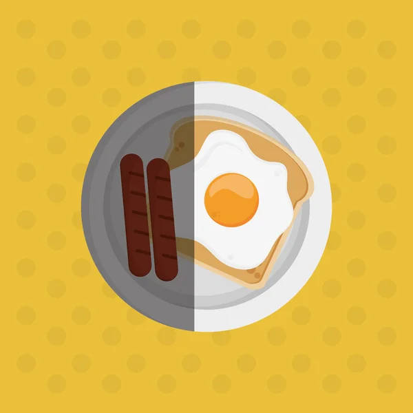 Дизайн значка завтрака, векторная иллюстрация — стоковый вектор