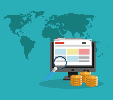 Ödeme online konsept tasarımı, vektör çizim