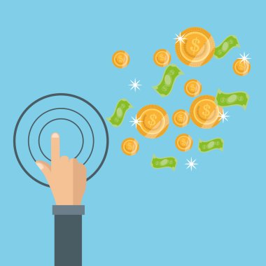 Ödeme online konsept tasarımı, vektör çizim