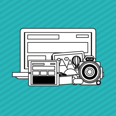 Simgesi tasarım, vektör çizim seyahat