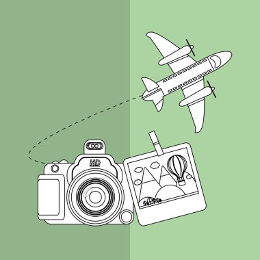 Simgesi tasarım, vektör çizim seyahat