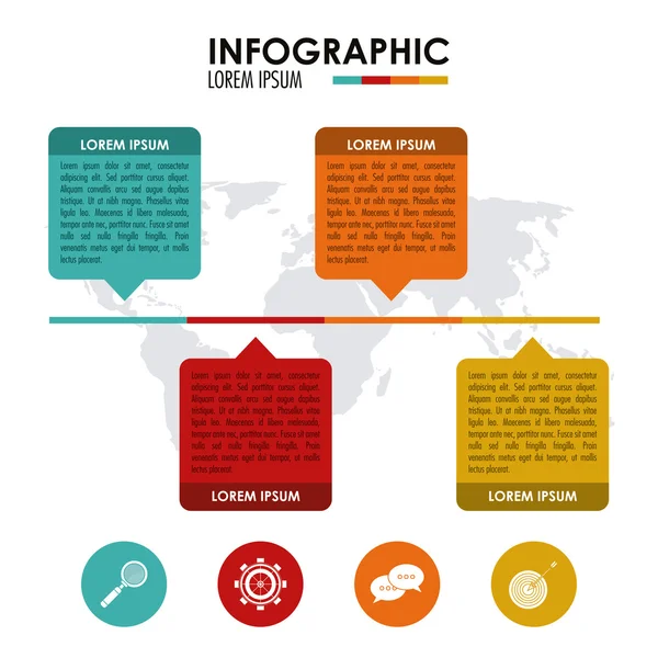 Infographic simgesi tasarım, vektör çizim — Stok Vektör