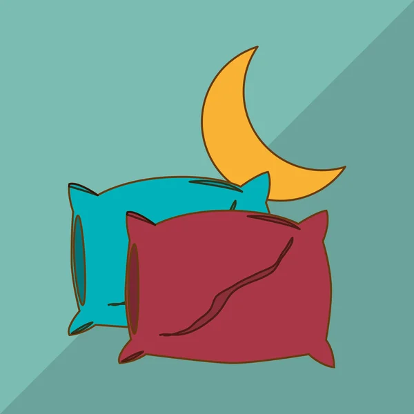 การออกแบบการพักผ่อนและการนอนหลับ — ภาพเวกเตอร์สต็อก
