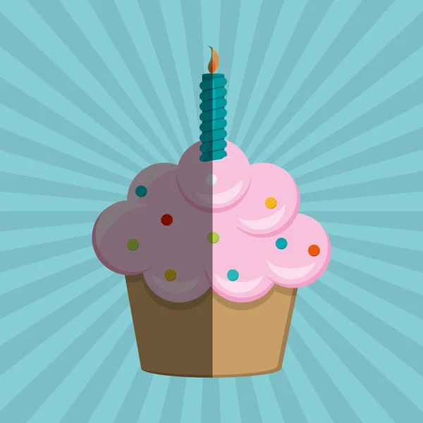 Diseño de icono de cupcake — Vector de stock