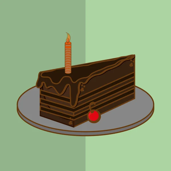 Diseño de icono de pastel — Vector de stock