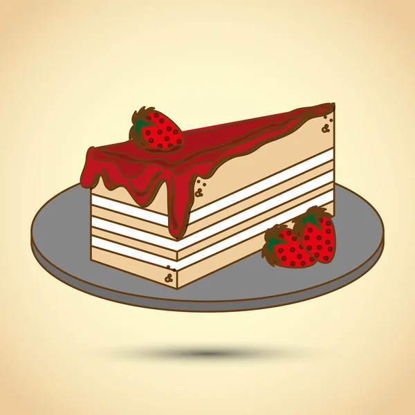 Diseño de icono de pastel — Vector de stock
