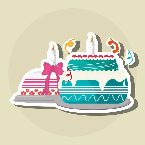 Cake icon design — Stock Vector