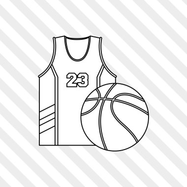 Basketbol simgesi tasarım, vektör çizim