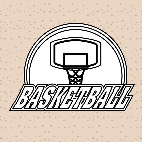 Diseño del icono del baloncesto, ilustración vectorial — Vector de stock