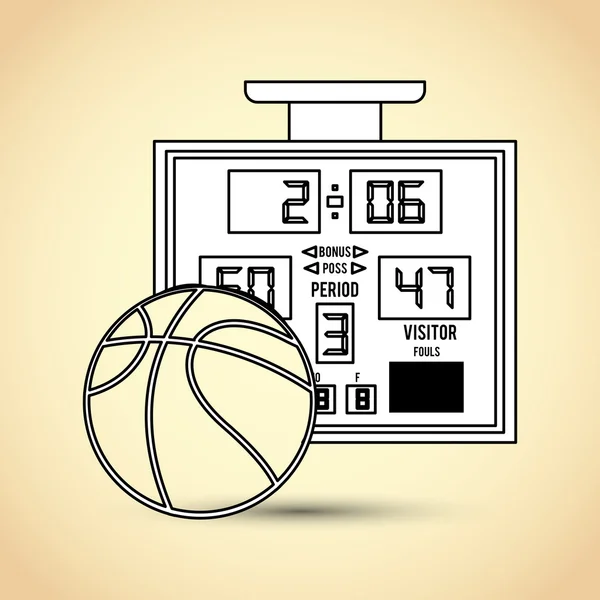 Design der Basketball-Ikone, Vektor-Illustration — Stockvektor