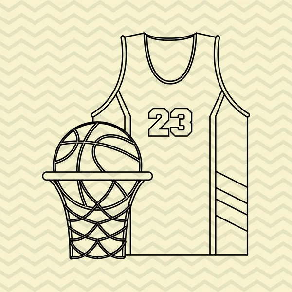 Diseño del icono del baloncesto, ilustración vectorial — Archivo Imágenes Vectoriales