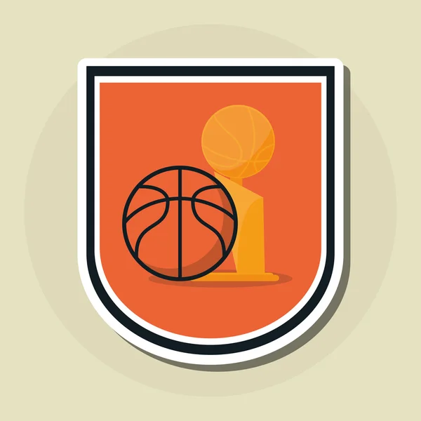 Diseño del icono del baloncesto, ilustración vectorial — Vector de stock