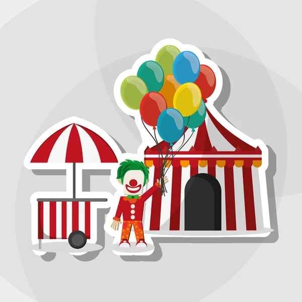 Desenho de circo e carnaval, ilustração vetorial — Vetor de Stock
