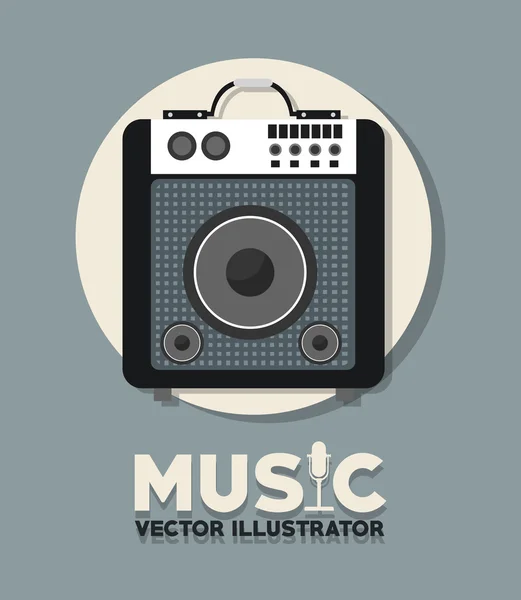 Haut-parleur, concept sonore, illustration vectorielle — Image vectorielle