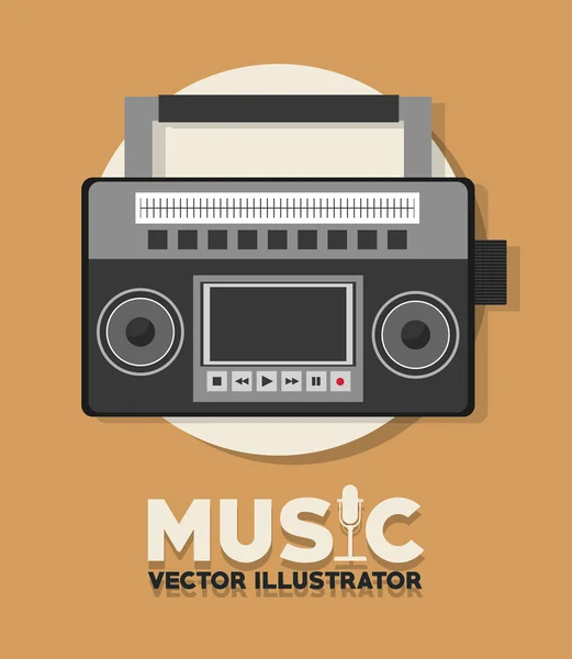 Musik und Radiodesign — Stockvektor
