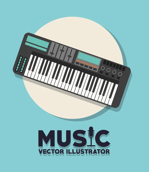 Musical Instrument Design, Vector illustration — Stock Vector