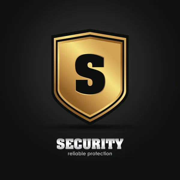 Ikona tarczy bezpieczeństwa, ilustracja wektora — Wektor stockowy