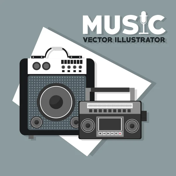 Altavoz, concepto de sonido, ilustración vectorial — Archivo Imágenes Vectoriales