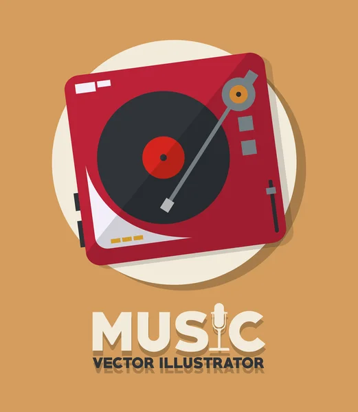Musique et design vinyle — Image vectorielle