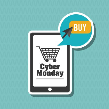 Cyber Pazartesi tasarım, vektör çizim