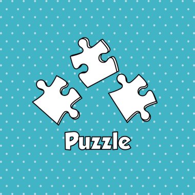 Bulmaca simgesi tasarım, vektör çizim