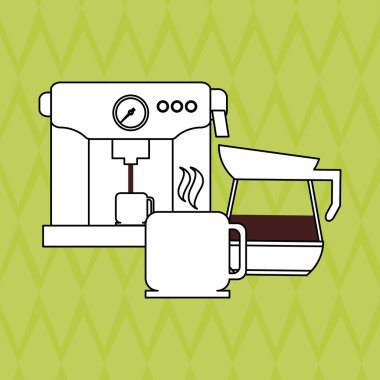 Kahve Dükkanı simgesi tasarım, vektör çizim