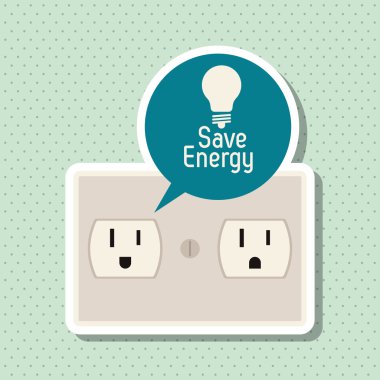 Enerji simgesi tasarım, vektör çizim kaydetmek