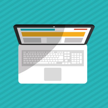 Dizüstü bilgisayar simgesi tasarım, vektör çizim