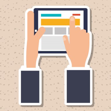 Tablet simgesi tasarım, vektör çizim