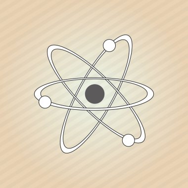Atom simgesi tasarım, vektör çizim