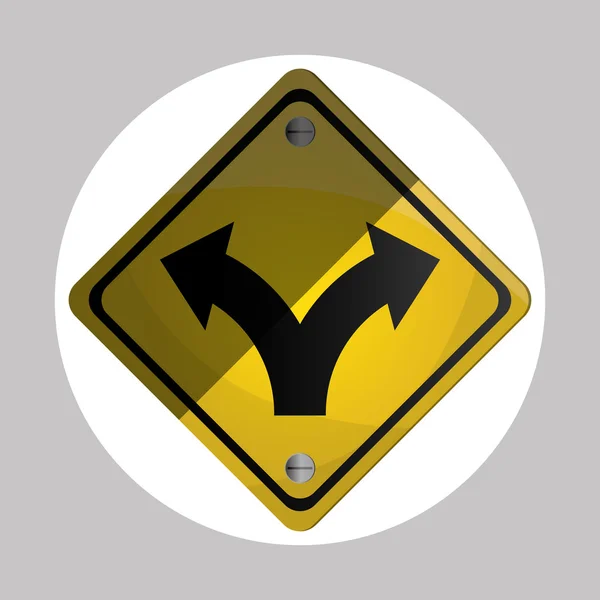 Desenho de sinalização rodoviária, ilustração vetorial — Vetor de Stock