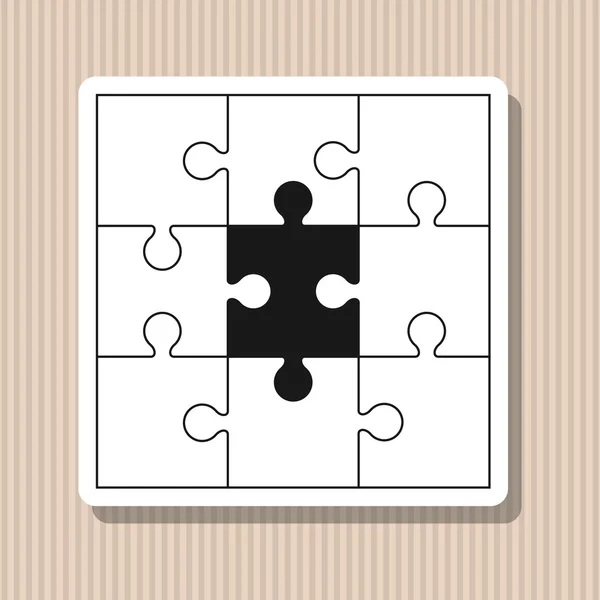 Icono de diseño de rompecabezas, ilustración vectorial — Vector de stock