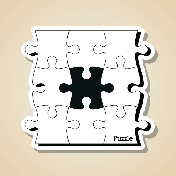 Desenho de ícone de quebra-cabeça, ilustração vetorial —  Vetores de Stock