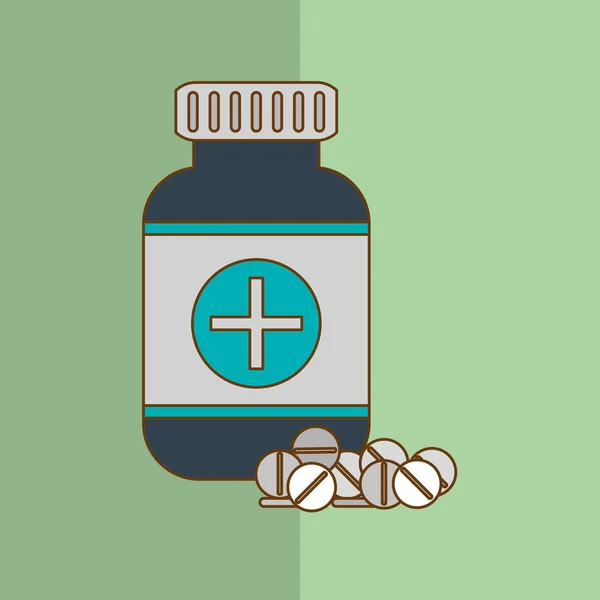 Conception d'icône de médecine, illustration vectorielle — Image vectorielle