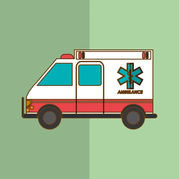 Design des Krankenwagen-Symbols, Vektor-Illustration — Stockvektor