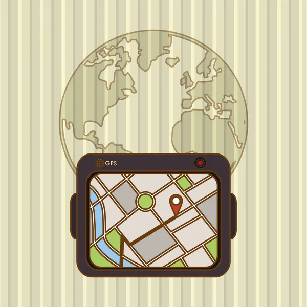 Diseño del icono de tableta y viaje, ilustración vectorial — Vector de stock