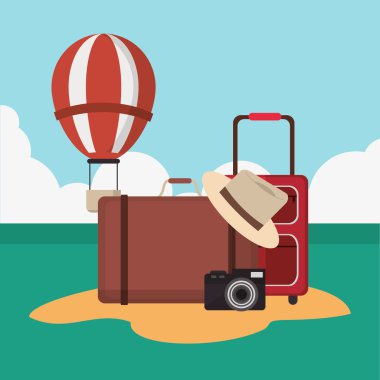 seyahat ve tatil tasarım, vektör çizim