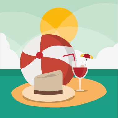 seyahat ve tatil tasarım, vektör çizim