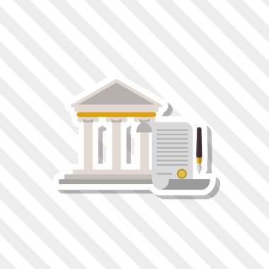 Hukuk ve adalet yapı tasarımı, vektör çizim