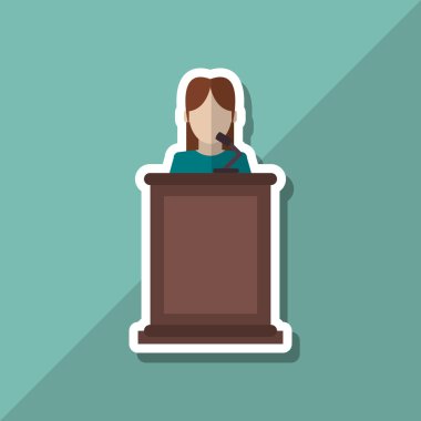 Hukuk ve Adalet Mahkemesi tasarım, vektör çizim