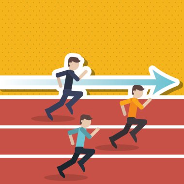 Kazanan ve işadamı tasarım, vektör çizim