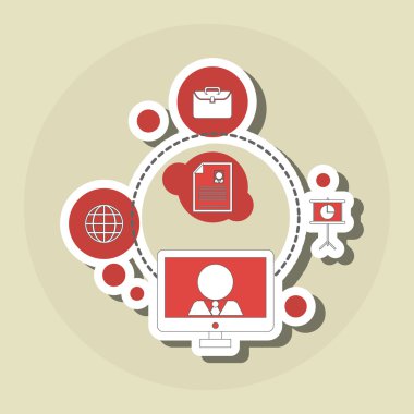 İşadamı simgesi tasarım, vektör çizim