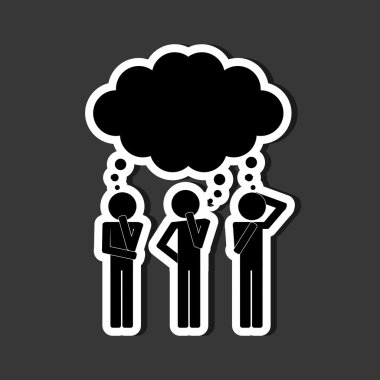 Kabarcık tasarımı, vektör çizim ile takım çalışması