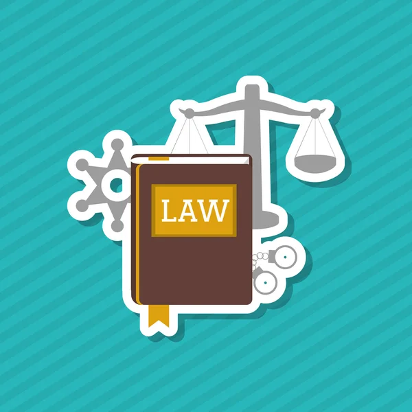 Droit et justice conception de livres, illustration vectorielle — Image vectorielle