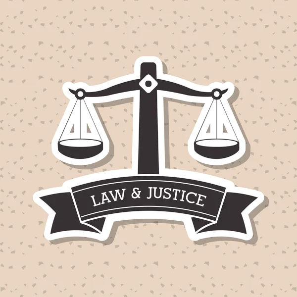 Recht und Gerechtigkeit Balance Design, Vektorillustration — Stockvektor