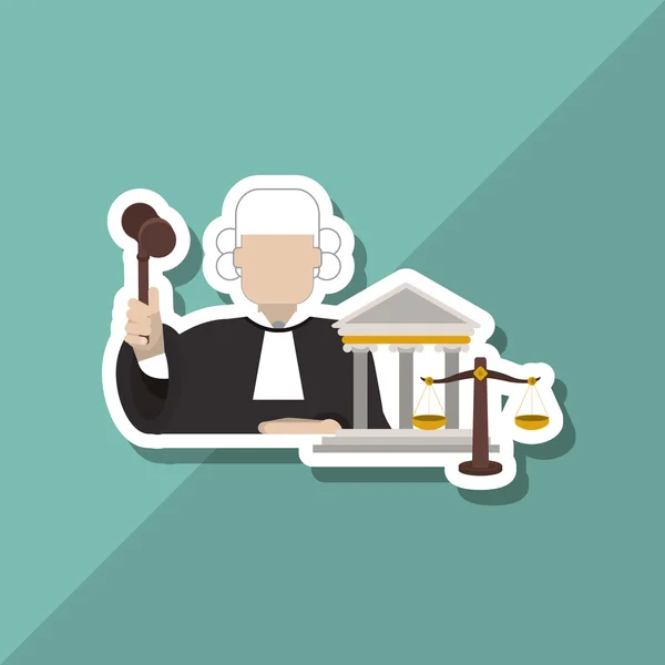 Judge  icon design, vector illustration — Stock Vector